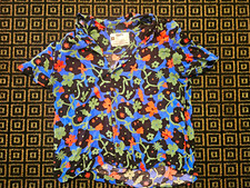 Merona Men’s XL Floral Chiffon Button-Up Multicolor Latino Hertiage Month picture