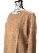 Liny Xin Light Brown Superfine Merino Wool Sweater, Super Soft Size XL, Pullover picture