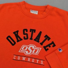 Oklahoma State Cowboys Sweatshirt Mens Large Orange Champion NCAA Football picture