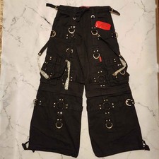 Tripp NYC Black Harness Darkstreet Unisex Pants Size XL Streetwear Emo Goth Rave picture