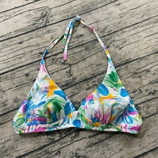 70s Vtg JC Penney Bikini Swim Top Size 14 (Fits XS/S) Hippie Boho Floral picture