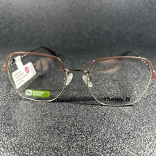 NEW Hurley Eyeglasses HLO616 200 Torri Glossy Brown Chrome 53-18-140 $138 NICE picture