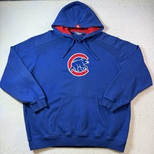 Chicago Cubs Majestic Vintage Heavyweight Sweatshirt Hoodie Embroidered Size 2XL picture