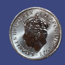 KING CHARLES Coronation 1 oz  .999 Silver Britannia Coin ROYAL MINT (RARE) picture