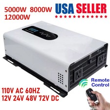 5000W 8000W 12000W Pure Sine Wave Inverter Off Grid 12V 24V 48V 72V to 110V/220V picture