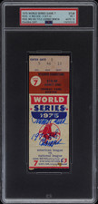 1975 World Series Johnny Bench Signed Baseball Gm 7 Ticket PSA/DNA 10 Certified picture