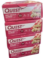 4 boxes Quest Nutrition White Chocolate Raspberry Protein Bars, 20g, 48-Pack picture