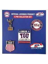 Miracle on Ice 1980 USA Hockey Team Official 5 Collectors Pin  Set picture