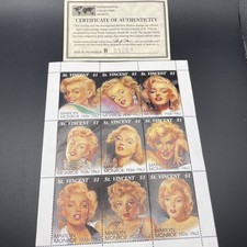 St. Vincent 1994 - Marilyn Monroe - Sheet of 9 Stamps - Scott #2055 - MNH picture