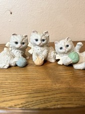 Vtg Homco Playful Kittens With Yarn Balls Retired Collection #1410 Persian Trio picture