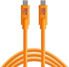Tether Tools TetherPro USB-C to USB-C Cable | High Visibility Orange | 15' picture