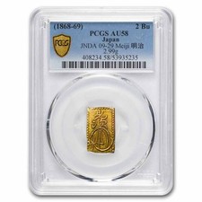 (1868-1869) Japan Gold 2 Bu (Meiji Nibukin) AU-58 PCGS picture