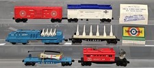 VINTAGE Lionel #44 US ARMY Switcher w/5 Military Cars & Accessories~SOME w/BOXES picture