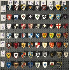 CUSTOM DESIGNED KNIGHT SHIELDS 139 TYPES, REAL LEGO SHIELDS picture