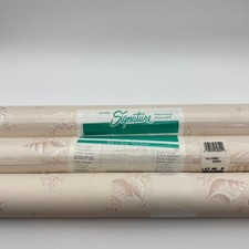 3 Vintage Norwall Signature Wallpaper 55.7sq ft Floral Seashell NOS 62822 picture