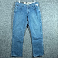 VTG Volcom Jeans Mens 34x32 Blue Enowen Straight Leg Skate Y2K Denim Boardwear picture