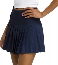 Wilson Women's Navy Pull-On Pleated Stretch Tennis Skirt Size S picture