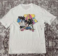 NWT Robert Graham White T-Shirt Tropical City Men’s Size Small $98. F2 picture