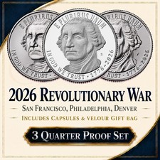 2026 Revolutionary War ~ 3 Quarter Proof Set ~ Semiquincentennial Pre-Sale picture