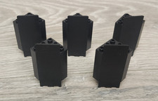 Lego 2345 Black 3 x 3 x 6 Corner Wall Panel Replacement Piece Part Lot Of 5 picture