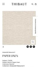 Thibaut  Wallpaper T24128 Paper Linen Natural picture