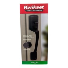 Kwikset Prague Entry Door Handle Only with Round Door Knob Matte Black 98150-024 picture