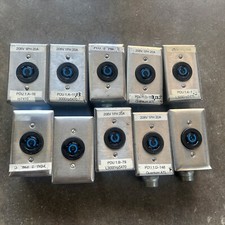 Lot Of 10 Hubbell Twist-Lock 20A 250V W/Thomas & Betts Housing & Stainless Cover picture