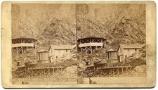 Clear Creek Colorado Beaver Brook Station 1880s Charles Weitfle Stereoview Photo picture