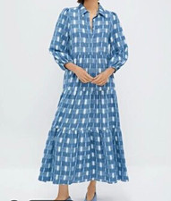 Tuckernuck Pomander Place Mabel Cotton Shirt Dress, Long Sleeve Midi, Large picture
