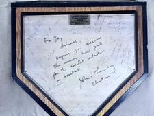 1973 Original Yankee Stadium Home Plate, 50th Anniversary, Multi-Signed, Munson picture