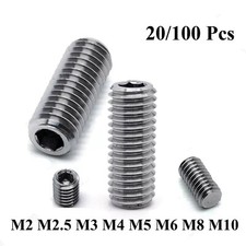 Titanium GR5 Hex Socket Set Screws Flat Point Grub Screws M2/M2.5/M3/M4/M5/M6/M8 picture