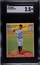 1933 Goudey Babe Ruth #144 SGC 2.5 picture