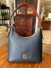 Dooney & Bourke Authentic Pebble Hobo Shoulder Handbag Bag - Black picture