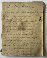 HMS Royal George Ship Spithead 1782 Rope Relic Kempenfelt Manuscript Poetry Book picture