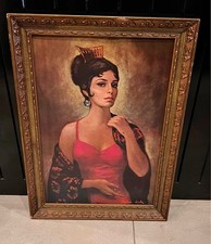 Vintage 1960’s Barbara Weber Carmen Son Jose Saga 42” x 30” picture