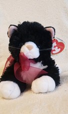 Lexie Black & White Silky Tuxedo Cat 2005 Hard to Find Blue Eyes Ty Classic MWMT picture