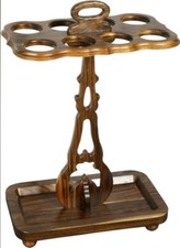 Handmade Antique Designer Wooden Storage Rack for Walking Canes Sticks Golf Club picture