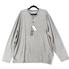 Jachs Shirt Mens 3XL Steel Gray Long Sleeve Jersey Henley *NWT* picture