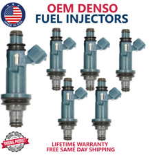 6pc NEW OEM DENSO 23250-20020 FUEL INJECTORS FOR 1997-2004 Lexus, Toyota 3.0L V6 picture