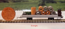 Railex Brass Flatcar with Brakeman's Cabin & Fencing Load Z Scale Z Gauge picture