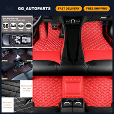 Custom All-Weather Luxury Leather Floor Mats for Cars, SUVs & Trucks - 3D Red Be picture