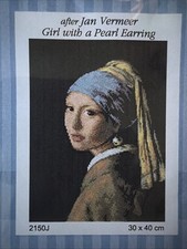 Orchidea Printed needlepoin tapestry gobelin   30x40 cm Girl With The Pearl picture