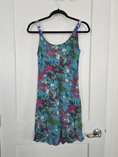 Rainbow Tropical Flowly Summer Dress Size S picture