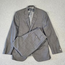 Corneliani Suit Mens 42R (52R IT) Gray Stripe Two Button Pick Lapel Italy Made picture
