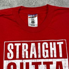 Vintage Straight Outta AFGE Union Made T Shirt Men's XL Red Graphic Tee picture