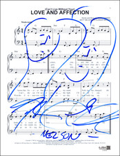 Gunnar & Matthew Nelson Signed Autograph Love & Affection Sheet Music Sketch JSA picture