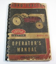 Vintage 1952 Ford 8N Tractor Operators Operation Shop Service Repair Manual Book picture
