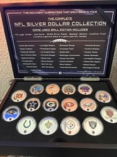 Half Set Bradford Exchange 2023 NFL Silver Dollar Game Used Football Collection picture