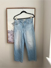 Madewell Light Denim Slim Wide Leg Crop picture