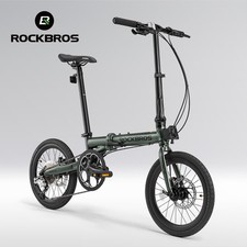 ROCKBROS ACS 16“Folding Bike 9 Speed Lightweight Aluminum Frame Disc Brake Green picture